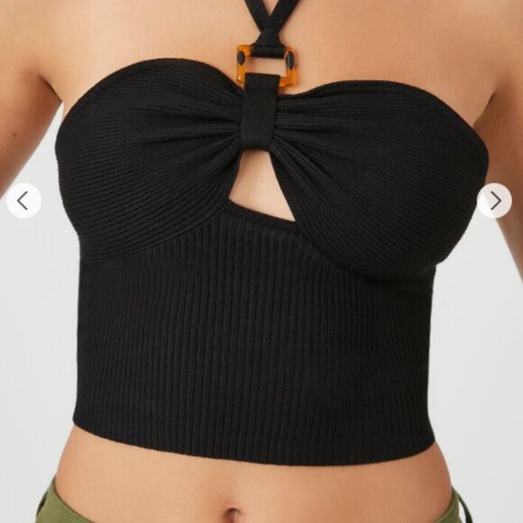 Forever 21 Knit Halter Crop Top XL - Picture 3 of 8